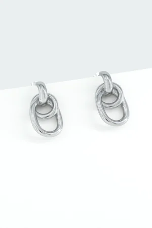 Boucles d'oreilles en Acier Triple anneaux
