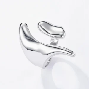 Bague Flamme en Acier Or ou Argent