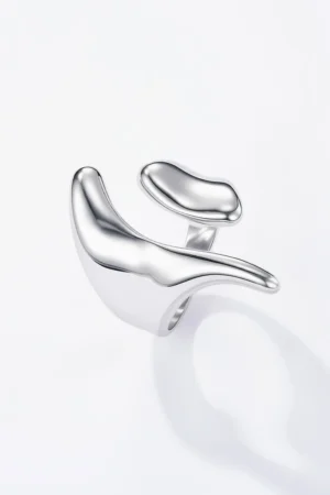 Bague Flamme en Acier Or ou Argent