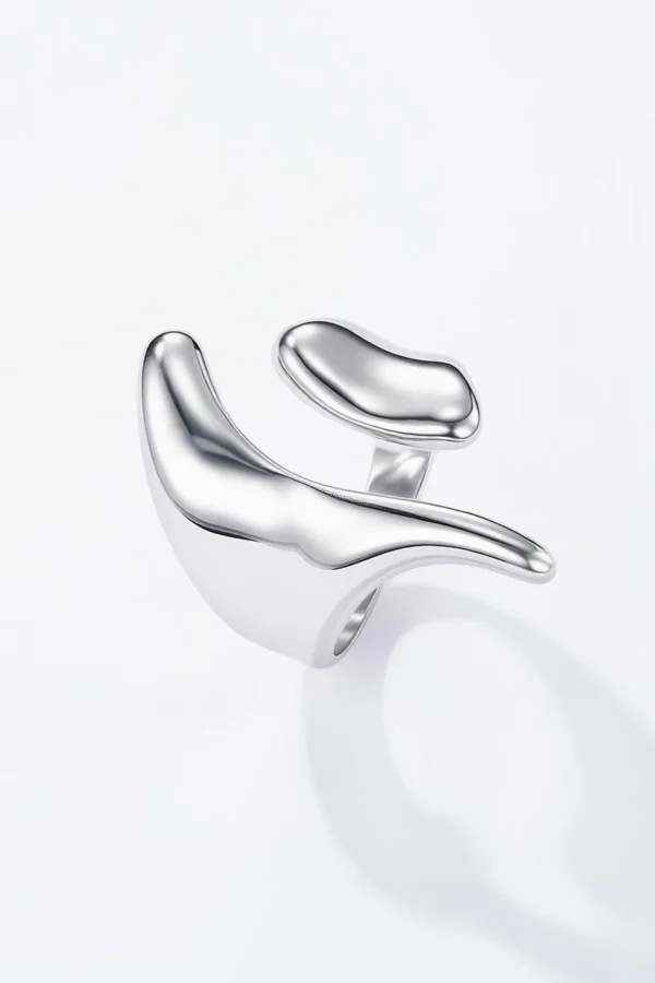 Bague Flamme en Acier Or ou Argent