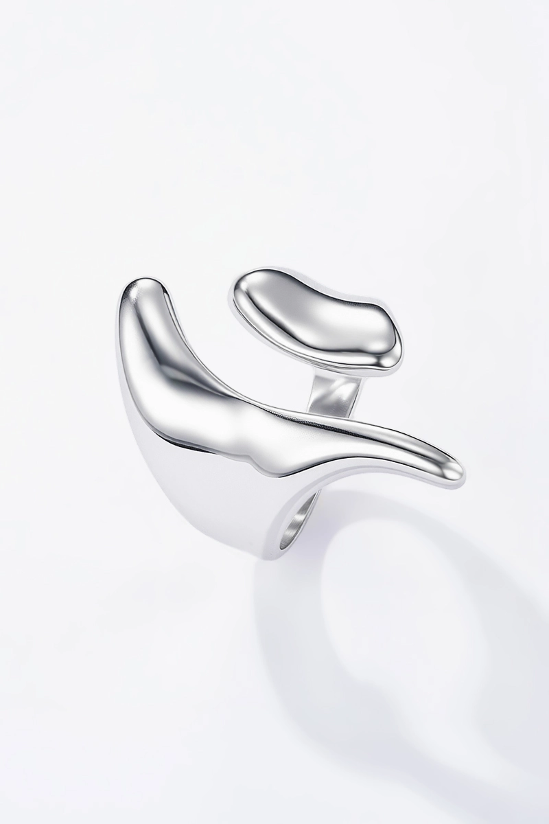 Bague Flamme en Acier Or ou Argent