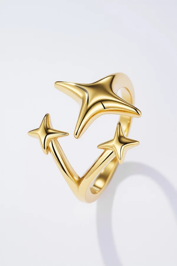 Bague Etoile en Acier