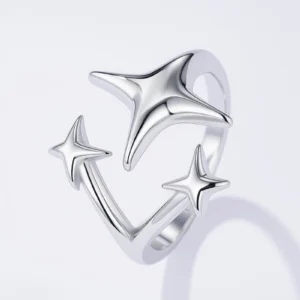 Bague Etoile en Acier