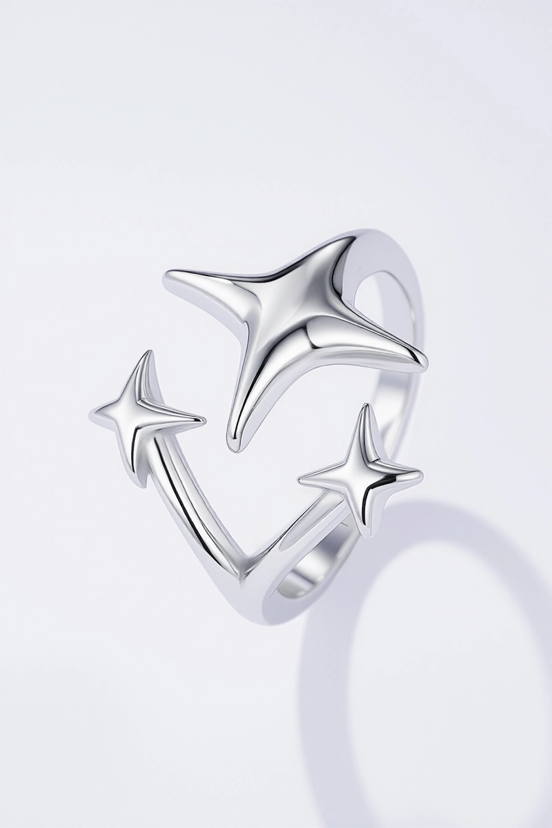 Bague Etoile en Acier