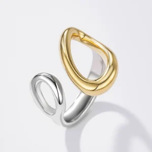 Bague Acier Evidé - Bicolore