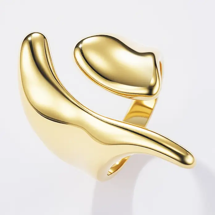 Bague Flamme en Acier Or ou Argent – Image 2