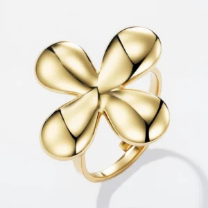 Bague Fleur en Acier