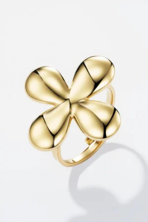 Bague Fleur en Acier