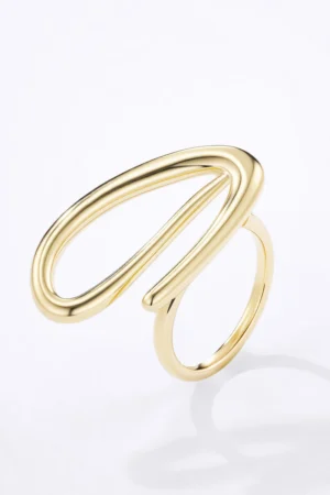 Bijou Bague Signature en Acier Doré