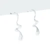 boucles acier argent goutte tortillons Boucles d'Oreilles en Acier en Goutte