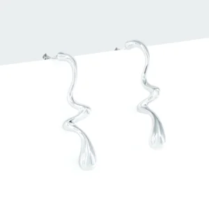 Boucles d'Oreilles en Acier en Goutte