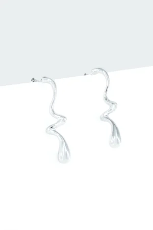 Boucles d'Oreilles en Acier en Goutte