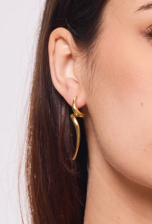 Boucles d'Oreilles Tortillons en Acier