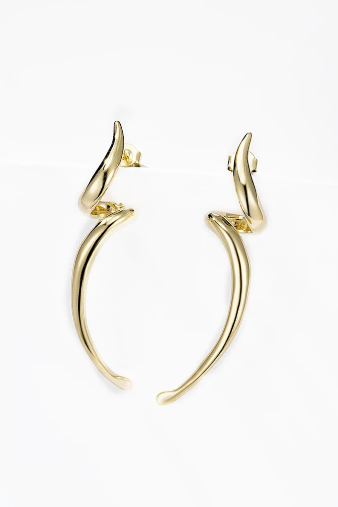 Boucles d'Oreilles Tortillons en Acier