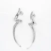 Boucles d'Oreilles Tortillons en Acier