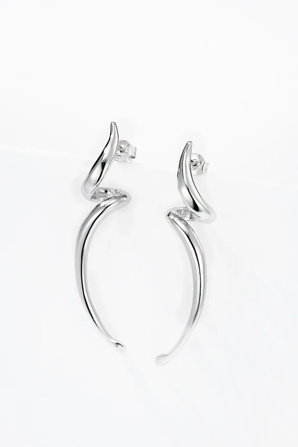 Boucles d'Oreilles Tortillons en Acier