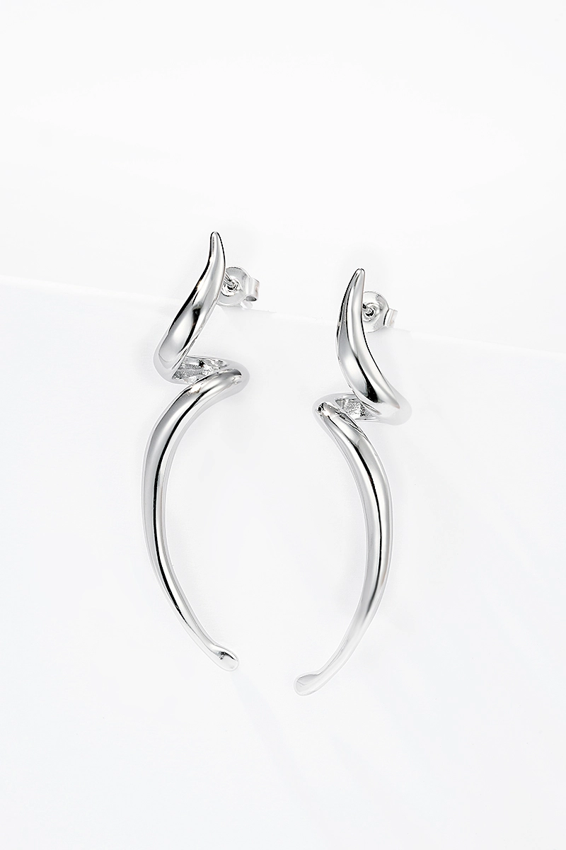 Boucles d'Oreilles Tortillons en Acier – Image 3