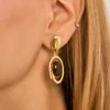Boucles d'Oreilles en Acier Doré