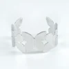 bracelet argent papillons acier inoxydable Bracelet Manchette en Acier