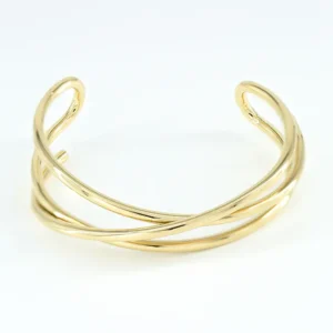 Bracelet croisé en Acier doré