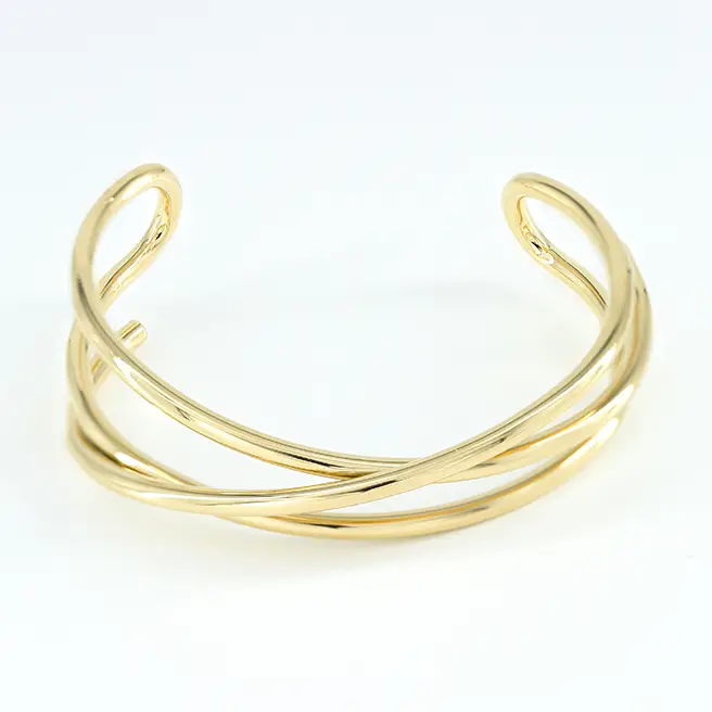 Bracelet croisé en Acier doré