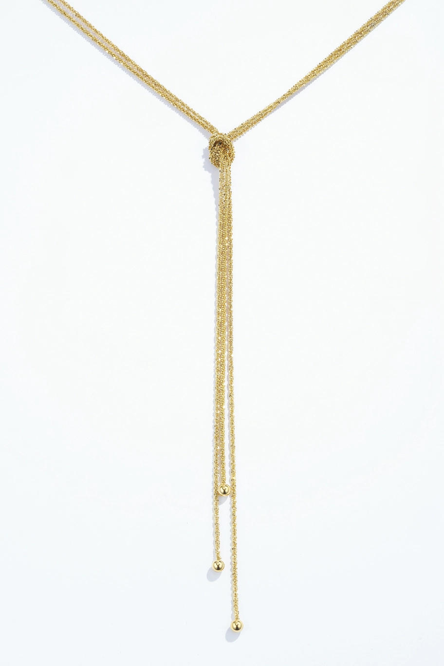 Collier Nœud en Acier Doré