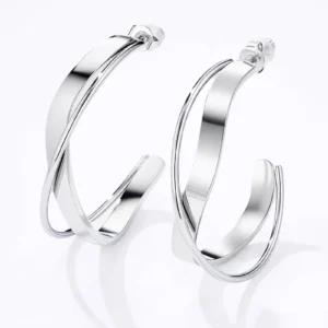 Boucles d'Oreilles Créoles en Acier