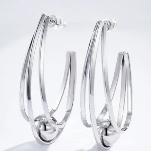 Boucles d'Oreilles Créoles en Acier