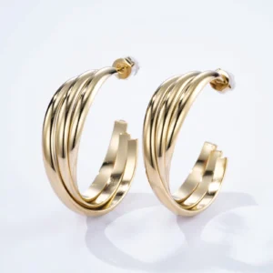Boucles d'Oreilles Créoles Acier